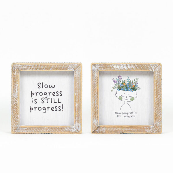 Reversible Wood Framed Sign